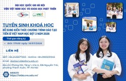 Thông báo tổ chức khóa học bổ sung kiến thức của chương trình đào tạo tiến sĩ Việt Nam học đợt 2 năm 2026