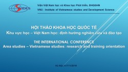 Hội thảo khoa học Quốc tế: Khu vực học - Việt Nam học